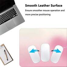 1pc Leather Desk Pad Protector Gradient Heart Large Mouse Pad Office Desk Mat Waterproof Non-Slip Gaming PU Desk Blotter Pad - View 8