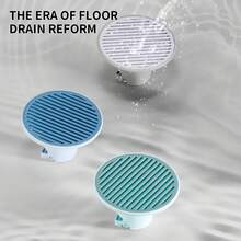 1Pc Two‑Tone Round Floor Drain Deodorant Core, Counterweight Auto‑Close Anti‑Clog Easy‑To‑Install‑And‑Clean Drain Stopper For Home Household Bathroom Shower Room Kitchen Balcony Sink Drain Sanitation Supplies - Drain Cover - View 6