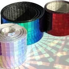 Upgraded Colorful Self-Adhesive Mosaic Tiles, Suitable For Disco Theme Decor, Disco Ball, Card Crafts And Art Collage, Self-Adhesive Mosaic Tiles Reflective Mirror Ball Handmade DIY Mirror Sticker Decor, Suitable For KTV Bar - Multicolor - View 5