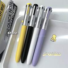2pcs/Pack 4-In-1 Multi-Color Neutral Pens 0.32mm 0.5mm Black Red Blue Writing Pens Creative Clip Design Office Supplies Business Gifts - A - View 9