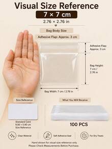 Transparent Multi-Size Self-Sealing Plastic Baking Bags, Reusable Plastic Bags Suitable For Cookies, Candies, Baked Goods, Party Favors Packaging - Multicolor - View 13