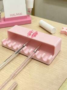 8-Grid Bow Makeup Pen Storage Rack, Nail Art Shading Pen Holder, Eyebrow And Nail Art Shading Pen Desktop Storage Rack, Beauty Tool Storage Base, Shading And Anti Hair Curing, Shading And Anti Drip, Shading Nail Art Pen Holder - Multicolor - View 7
