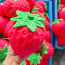 Super Soft Large Size Realistic Strawberry Slow Rebound Squeeze Toy, Soft Stress Relief Venting Decompression Toy - Multicolor - View 2