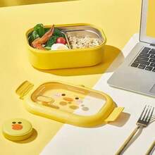Divided Lunch Box, Double Layer Student Lunch Box, Office Lunch Box, Lunch Box, Water-Insulated Lunch Box, Portable Large Capacity Lunch Box, Easy To Carry, Divided Lunch Box, Student Back To School Supplies, Bento Box, Lunch Box - Multicolor - View 2