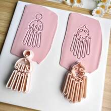 One-Piece Polymer Clay Cutter, Bohemian Style Clay Cutter, For Polymer Clay Jewelry, Basic Polymer Clay Cutter, Clay Earring Cutter - Apricot - View 5