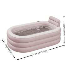 1pc Foldable Portable Adult Inflatable Bathtub, Thickened Durable Material, Comfortable Backrest, Easy Storage And Quick Installation, Space-Saving Design, Suitable For Relaxing Bathing - A - View 5