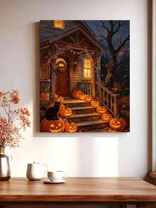 Halloween Costume DIY Digital Oil Painting, Suitable For Beginners Canvas Art, Adult Digital Oil Painting Set, Home Wall Decor, Halloween Gift - Sets - View 3