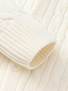 Balabala Stylish Tween Girl Knit Cardigan Soft Warm Sweater Base Top For Toddler Boys & Girls Winter - White Tone - View 7