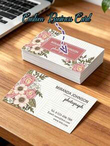 10/100/200/500pcs Custom Business Cards, Double-Sided Printed Cards, Optional Laminated Cards, Upload Your Design, Customize Images, Personalized Cards, Custom Nail And Hair Salon Cards, Personal Business Cards, Commercial Store Cards - Multicolor - View 1