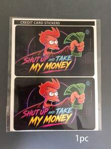 1/4pcs Less Talk, Take My Money Credit Card Skin Sticker, Waterproof, Anti-Fingerprint, Anti-Scratch, Suitable For Party, Birthday Gift. PVC Material, Anti-Fingerprint, Anti-Scratch, Wear-Resistant, Suitable For Men, Women, Couples, Applicable To Small Chip Cards, Credit Cards, Transportation Cards, Student Campus Cards And Personalized Customization. - A - View 13