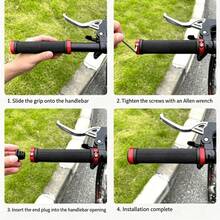 1 Pair Bicycle Handlebar Grips, Black, Black Gold, Black Silver 3 Colors Optional, Anti-Slip Lock-On Grip, Mountain Bike Cycling Accessories - Multicolor - View 2