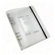 A5 Kpop Photo Card Storage Binder 3-Inch Heart-Shaped Photo Card Album Book School Stationery Loose-Leaf Notebook - A - View 14
