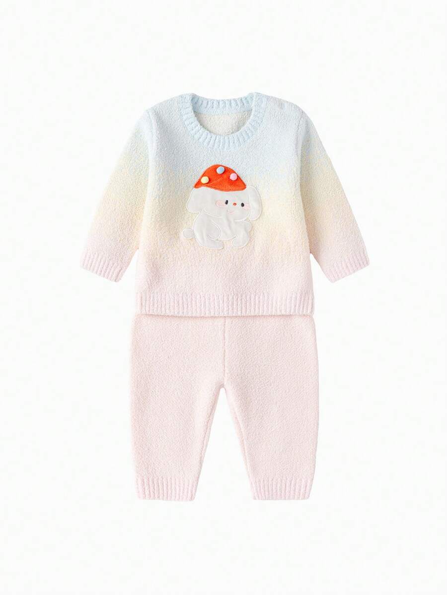 Balabala Spring Autumn Baby Underwear Set Soft Long‑Sleeve Top & Pants For Toddler Boys & Girls - Purple - View 1