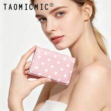 New Women's Short Trifold Wallet, Polka Dot Cute Coin Purse, Student Daily Use Card Holder - Multicolor - View 3