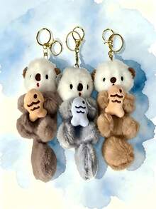 Cute Sea Otter Plush Keychain/Pink, An Excellent Gift For Friends, Relatives And Family - Multicolor - View 2