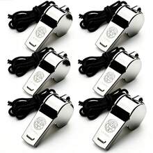Stainless Steel Whistle, Loud Metal Whistle With Lanyard, Suitable For Referees, Coaches, Lifeguards, Survival, Emergency, Football, Basketball, Hockey And Other Sports. - Multicolor - View 9