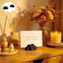 1/3/6pcs Black & Red 3D Cloud Photo Base, Desktop Instant Photo Holder, Desk Decor Card Display Stand - Clouds - View 9