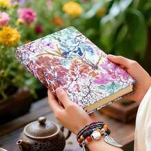 1 Vintage Hardcover Notebook, 388 Pages, Thick Design, DIY Journal, Blank Pages, Faux Leather Cover, Suitable For Daily Office Use, Back To School, School Supplies, - Multicolor - View 4