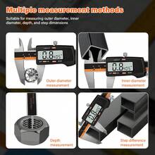 Portable 6 Inch 150mm Digital Vernier Caliper,Hardened Stainless Steel Body,Large LCD Screen,Mm/In/F 3‑Unit Switch,Dustproof Waterproof,With Storage Box,For Household DIY & Mechanical Processing - A - View 6