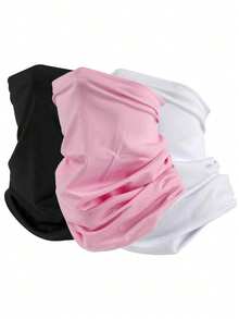 1pc, 2pcs, 3pcs Unisex Solid Color Balaclava Ski Mask Sun Protection Neck Gaiter Face Mask, Outdoor Fishing Cycling Commuting Multi-Use Breathable Face Mask - Multicolor - View 1