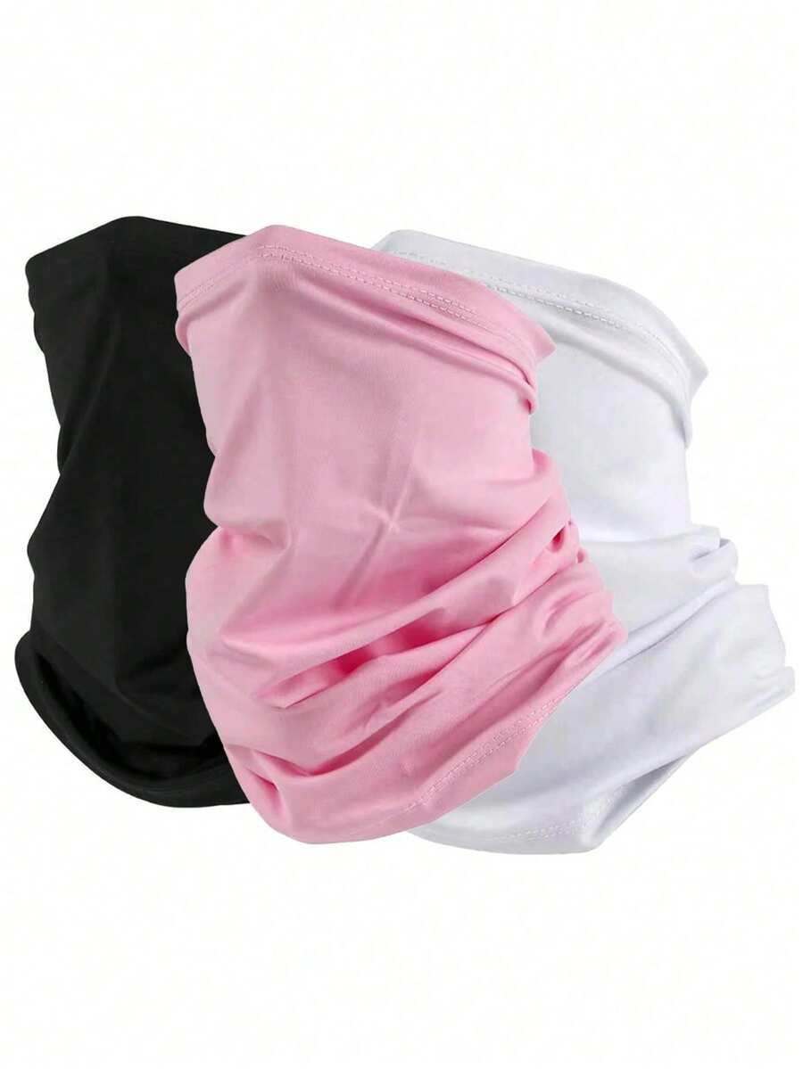 1pc, 2pcs, 3pcs Unisex Solid Color Balaclava Ski Mask Sun Protection Neck Gaiter Face Mask, Outdoor Fishing Cycling Commuting Multi-Use Breathable Face Mask - Multicolor - View 1