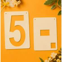 11pcs 10 Inch Large Cream White Number Painting Stencils Reusable PET Plastic Templates For Wood Signs Wall Fabric Canvas DIY Crafts - Sets - View 3