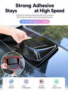 GLANBERT Radar Light Solar Powered Roof Flashing Warning Light Decorative Cover LED Ambient Light Smart Vibration Activation - Intelligent Vibration Start/stop - View 12