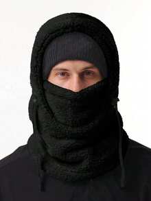 1pc Winter Warm Ear Protection Neck Warmer Hat Scarf All-In-One Thickened Ski Cycling Face Mask Windproof Balaclava - Multicolor - View 2