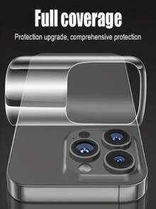 2 Packs Full Coverage Back Hydrogel Film Screen Protector Compatible With IPhone Fold 18 Pro Max 18 Pro 17 16 15 14 13 12 11 16e Plus X XS XS Max XR Mini Anti-Fingerprint, Bubble-Free, Easy To Install, Anti-Scratch - Clear - View 2