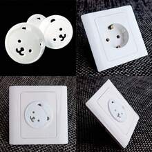 20pcs Children's Socket Protector Covers EU Standard . Teddy Bear Design Anti-Electric Shock Plug | Home Anti-Touch Power Outlet Covers, Sturdy And Easy To Install, Suitable For Children's Rooms, Children's Play Areas, Prevent Accidental Touch - A - View 7