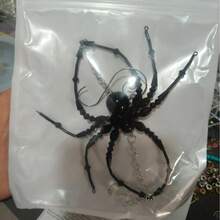 水晶蜘蛛捕光器 串珠蜘蛛捕光器 手作萬聖節裝飾 附稜鏡串珠蜘蛛 彩虹窗飾 適合春夏巫術風格禮物 - A - 查看 15