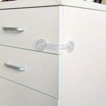 Cabinet Safety Lock - Polyethylene, Transparent Design, Suitable For Drawers, Refrigerators, Cabinets And Storage Rooms - And Easy To Install Protective Lock. Cabinet Safety | Transparent Lock | Easy To Install Lock, Suitable For Child Safety Lock - Thickened Upgraded Version - View 5