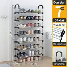 Shoe Rack Organizer 24-Pair Capacity 5/6/7/8 Tiers - Black - View 9