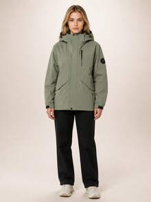Women Outdoor Sports Jacket, Windbreaker, Casual Coat Spring - Army Green - View 8