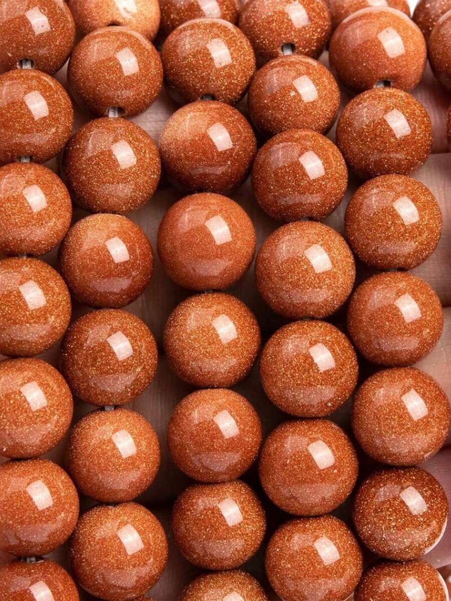 4 6 8 10mm Goldstone Multi-Shaped Beads Natural Stone Loose Beads For Diy Bracelet Necklace Earrings Making Jewelry Healing Stone Jewelry Accessories - Magic Stone - View 1