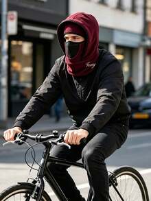 1pc Autumn/Winter Multi-Function Printed Balaclava Hat, Unisex Warm Headwear Suitable For Daily Outdoor Cycling Wear - Multicolor - View 4