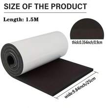 1pc Self-Adhesive Foam, Black With Adhesive Backing Multi-Purpose Foam Rubber Sheet, High Density Foam Board, Furniture Pad, Floor Protector, Anti-Scratch, Anti-Slip, Sound-Insulating, Crafts, DIY Projects Easy To Cut - Multiple Styles - View 10