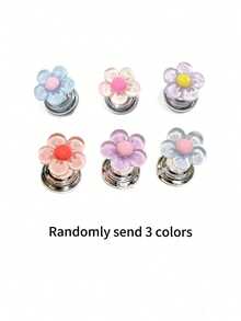 1pc Elegant Floral Cartoon Toilet Flush Handle, Easy To Press, Fashionable Bathroom Accessory, Suitable For Long Nails And Manicure, Compatible Bathroom Accessories Bathroom Tools - Multicolor - View 13