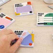 4 Packs 200 Sheets High Productivity Sticky Notes 75x75mm 3x3in, Brainstorming Clear Mind Don't Forget Small Wins Check-In Restart List Self-Adhesive Notepad Task Desktop Reminder Stickers Office School Work Stationery Supplies - 75 X 75 mm - View 8