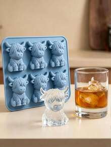 3D Cute Cow Shaped Silicone Ice Cube Mold, Suitable For Whiskey, Cocktails And Baking, Also For Easter And Holiday Decoration - Multicolor - View 15