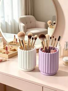Cosmetic Organizer, Multi-Functional Student Stationery Pen Holder, Desktop Makeup Brush Holder, Large Capacity Detachable Desktop Storage Box, Pen Holder, Personalized Skincare Storage Box - Gift For Women, Creative Gift For Her, Large Capacity Cosmetic Storage Box, Multi-Functional Student Stationery Pen Rack, Detachable Makeup Brush Desktop Storage Tube Rack, Vanity Storage Box - Multicolor - View 2