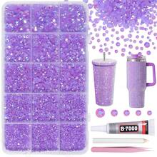 12000pcs Clear AB Rhinestones For Dazzling Kits, Dazzling Resin Gems 2/3/4/5/6mm For Handmade, Flat Back Rhinestones For Craft DIY Glassware - Multicolor - View 12