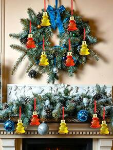 10/1pc Refillable Christmas Tree Shaped Hanging Ornament, 50ml Clear Plastic Ball Bottle, DIY Fillable Color, Suitable For Christmas Tree, Holiday Party Decoration - Multicolor - View 4