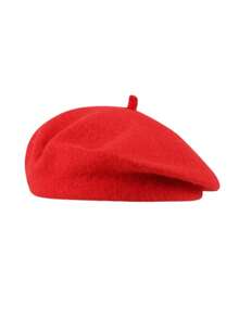 Topi Baret Wol Anak-Anak Musim Gugur/Dingin, Topi Hangat yang Modis - 1 buah - View 9