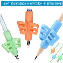 10pcs/8pcs/6pcs Pencil Grips, Stationery Pencil Holder Learning Supplies Pencil Grip[Mixed Styles Random Shipment]Pencil Grip Pencil Case Student Finger Soft Rubber Writing Posture Corrector, Pen Corrector, Pen Clip, Learning Writing Correction Device Learning Stationery - Random Style - View 10