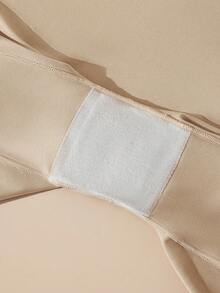 HOTCOM 1pc Nude Summer Seamless Women Slip Shorts, Anti-Chafe Non-Rolling High Waist Elastic Comfortable Women's Underwear - Apricot - View 6