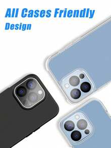 5pcs/Pack, One-Piece Lens Protector, Full Coverage Lens Protection, Anti-Drop, Anti-Scratch, High Definition, Smooth, 9H High Hardness, Compatible With Phone Cases, Compatible With IPhone UItra/18 Promax/18 Pro/18/11/12/13/14/15/16/17/17e/17pro/17pro Max Series - Clear - View 9