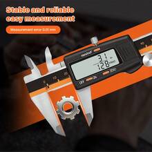 Jangka Sorong Digital Presisi Tinggi 150mm 6 Inci, Bodi Penggaris Tahan Aus dari Baja Tahan Karat, Layar Besar dan Jelas, Konversi 3 Unit, Dilengkapi Kotak Penyimpanan, Untuk Proyek DIY Rumah & Inspeksi Perangkat Keras - A - View 4