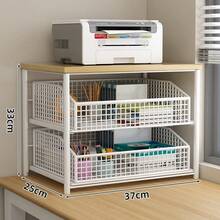 Kitchen Storage Rack - High-Quality Countertop Organizer With Drawers, Vintage Metal Design, Perfect For Storing Utensils, Spices, Coffee And Seasonings, Ideal Space-Saving Solution - Multicolor - View 4