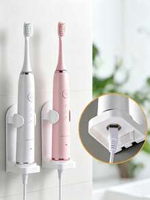 2pcs/1pc Electric Toothbrush Holder Wall Mounted Bracket With Drainage For Household Storage Toothbrush Stand Rack Shaver Holder, Bathroom, Back To School, Home, Fast Drying, Space-Saving, Strong Adhesive,Toothbrush Organizer, Travel, Christmas Gifts - Multicolor - View 7